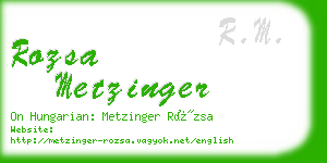 rozsa metzinger business card